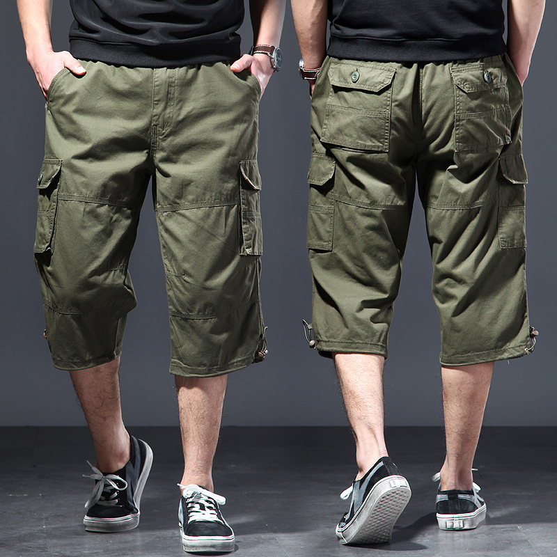 Streetwear Brand Shorts - Celana Katun Pria 3/4 Longgar Ukuran