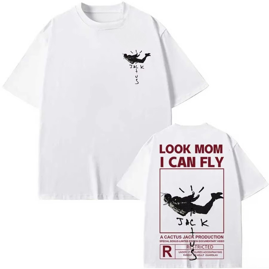 Cactus Jack Tee - Kaos Katun Baru 2026 Pria Fashion