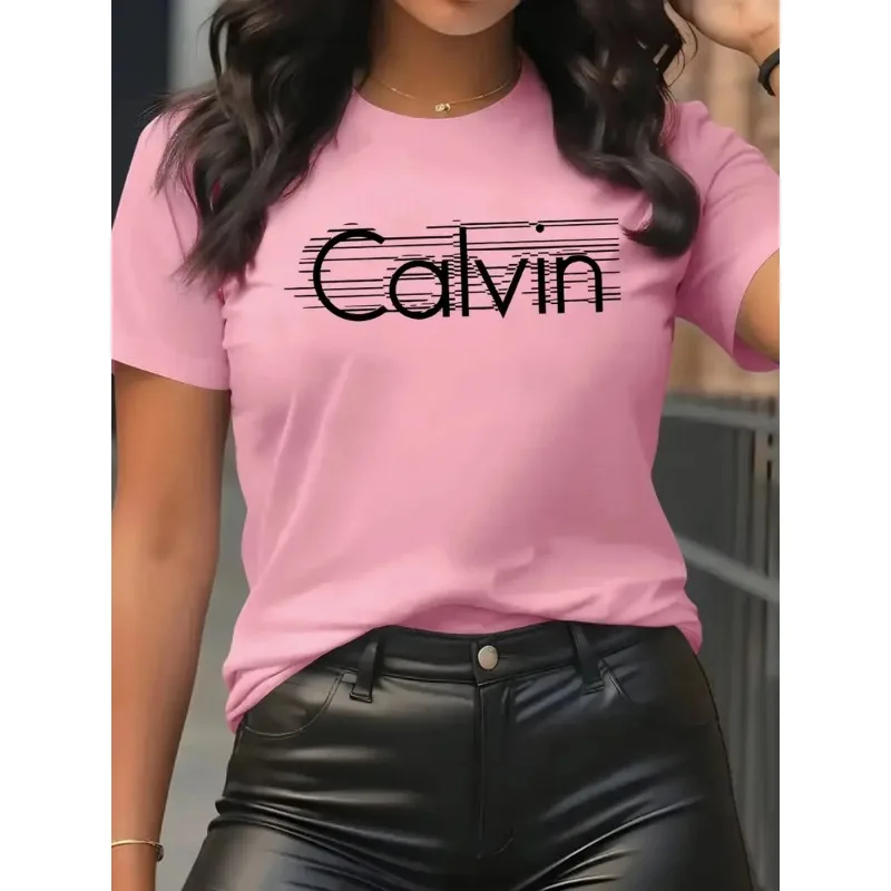 Streetwear Brand Tees - Kaos Wanita Calvin Kaos Katun Lengan