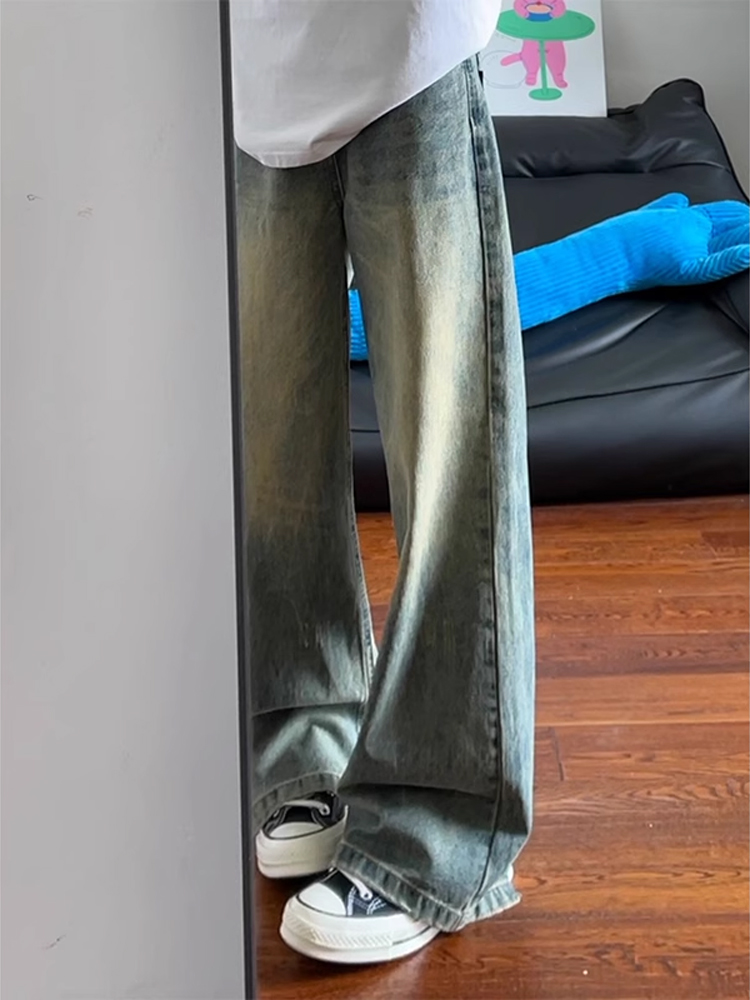 Yellow Streetwear Brand - Celana Jeans Biru Retro Amerika Merek