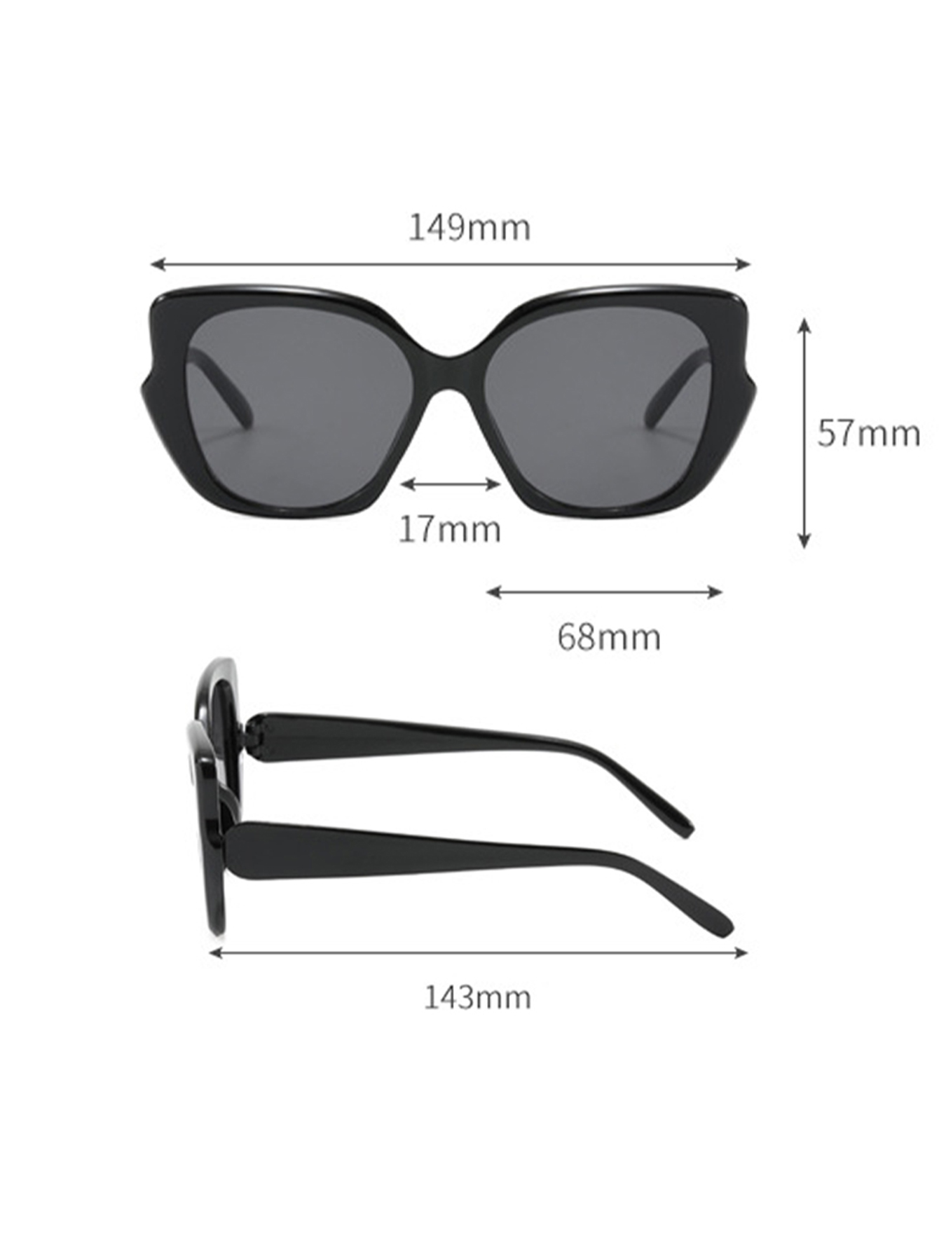 1 Buah Kacamata Hitam Fashion  - Streetwear Brand Niche ulasan dan harga