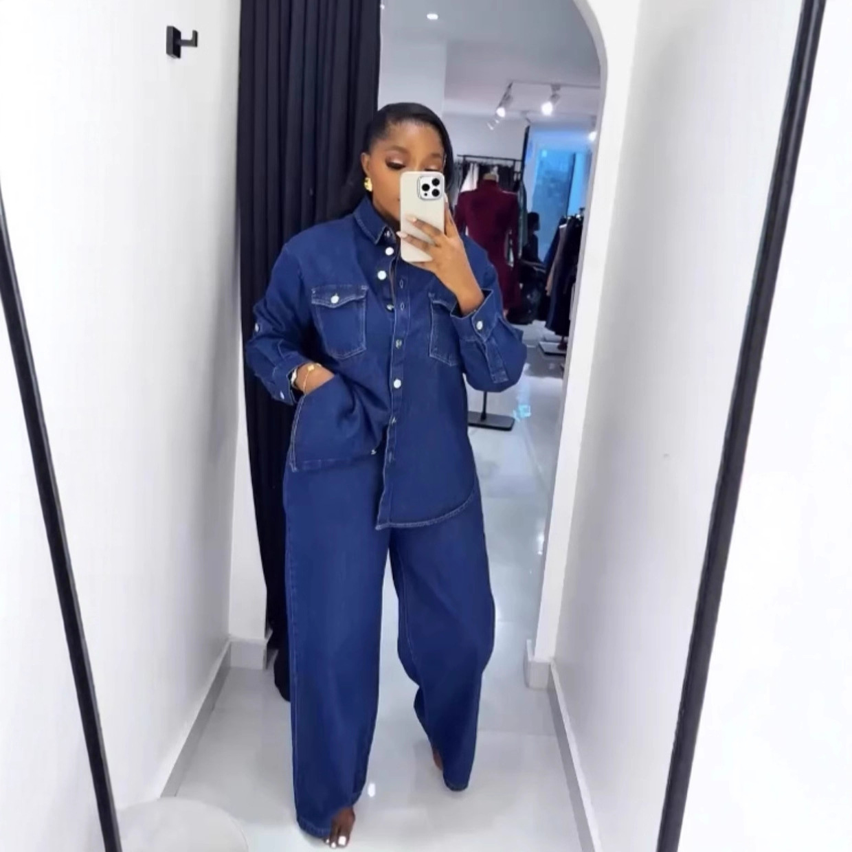Setelan Jeans 2 Potong Wanita, - Streetwear Brand Pants ulasan dan harga