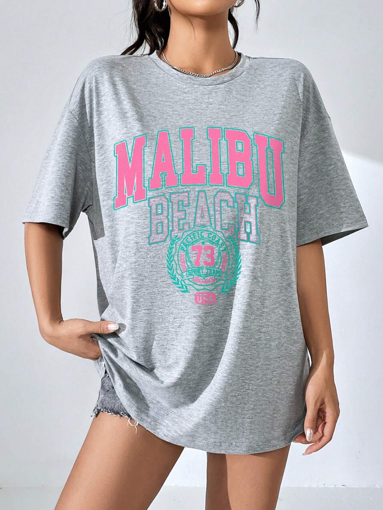 Malibu kaus wanita motif huruf - Streetwear Brand Tees ulasan dan harga