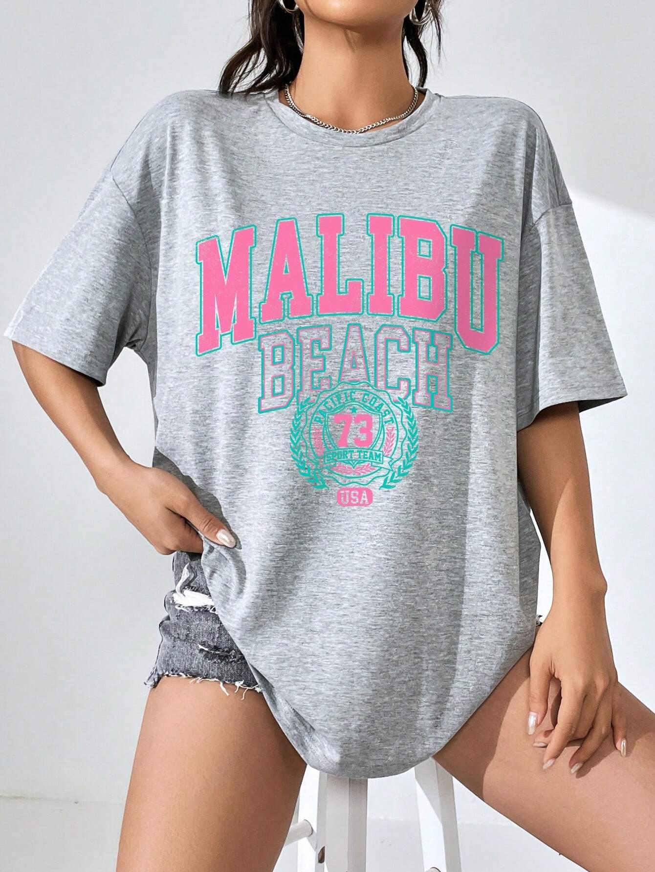 Malibu kaus wanita motif huruf - Streetwear Brand Tees ulasan dan harga