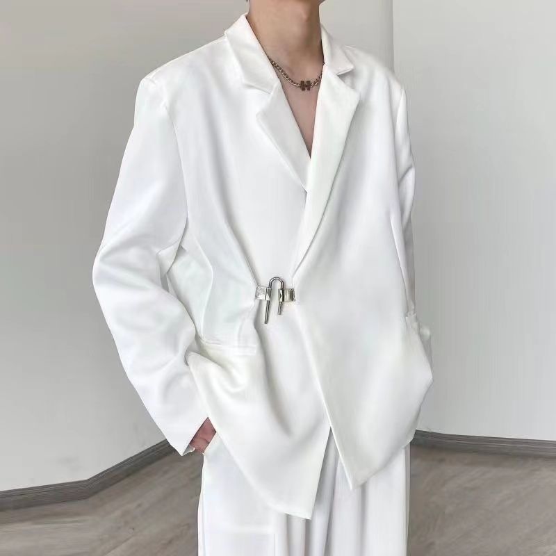 Setelan Blazer Kasual Putih Pr - Streetwear Brand Niche ulasan dan harga
