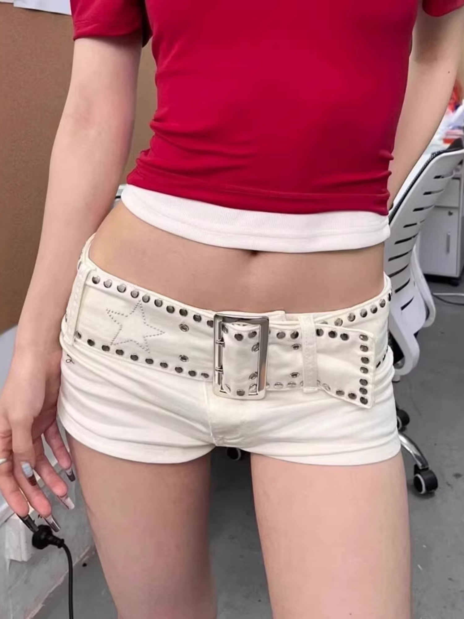 Celana Pendek Denim Putih Wani - Streetwear Brand Shorts ulasan dan harga