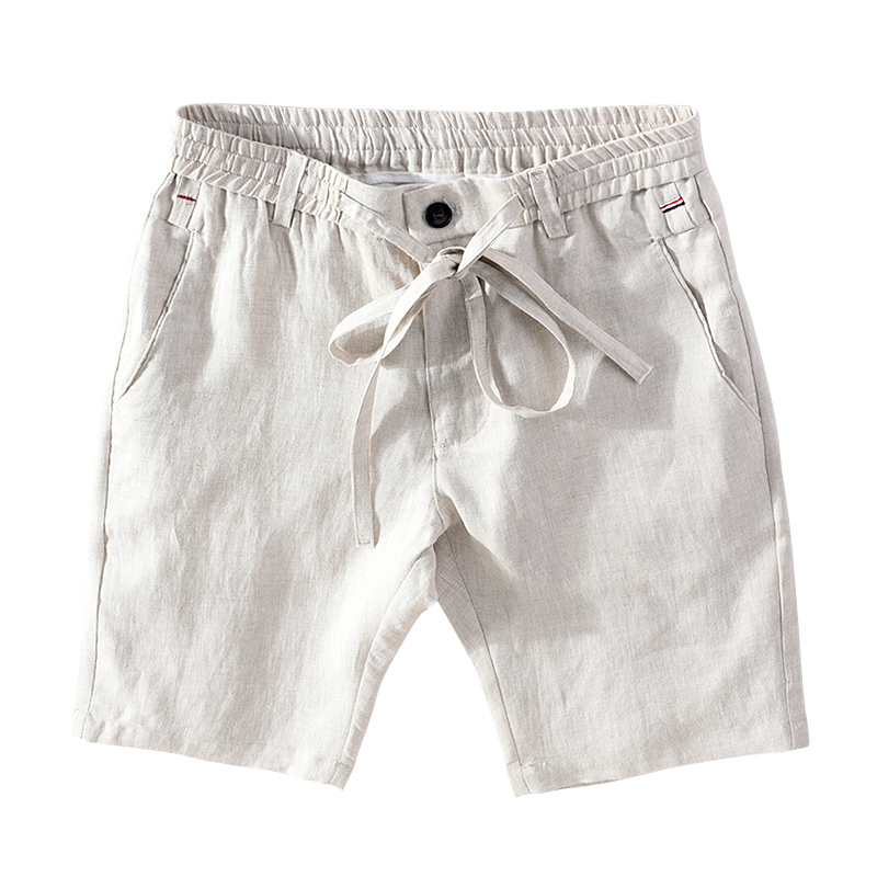Italia Baru 100% Linen Gaya Ba - Streetwear Brand Shorts ulasan dan harga