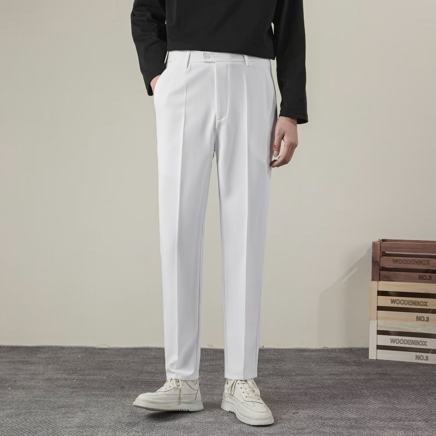 Celana kasual lurus warna polo - Streetwear Brand Pants ulasan dan harga