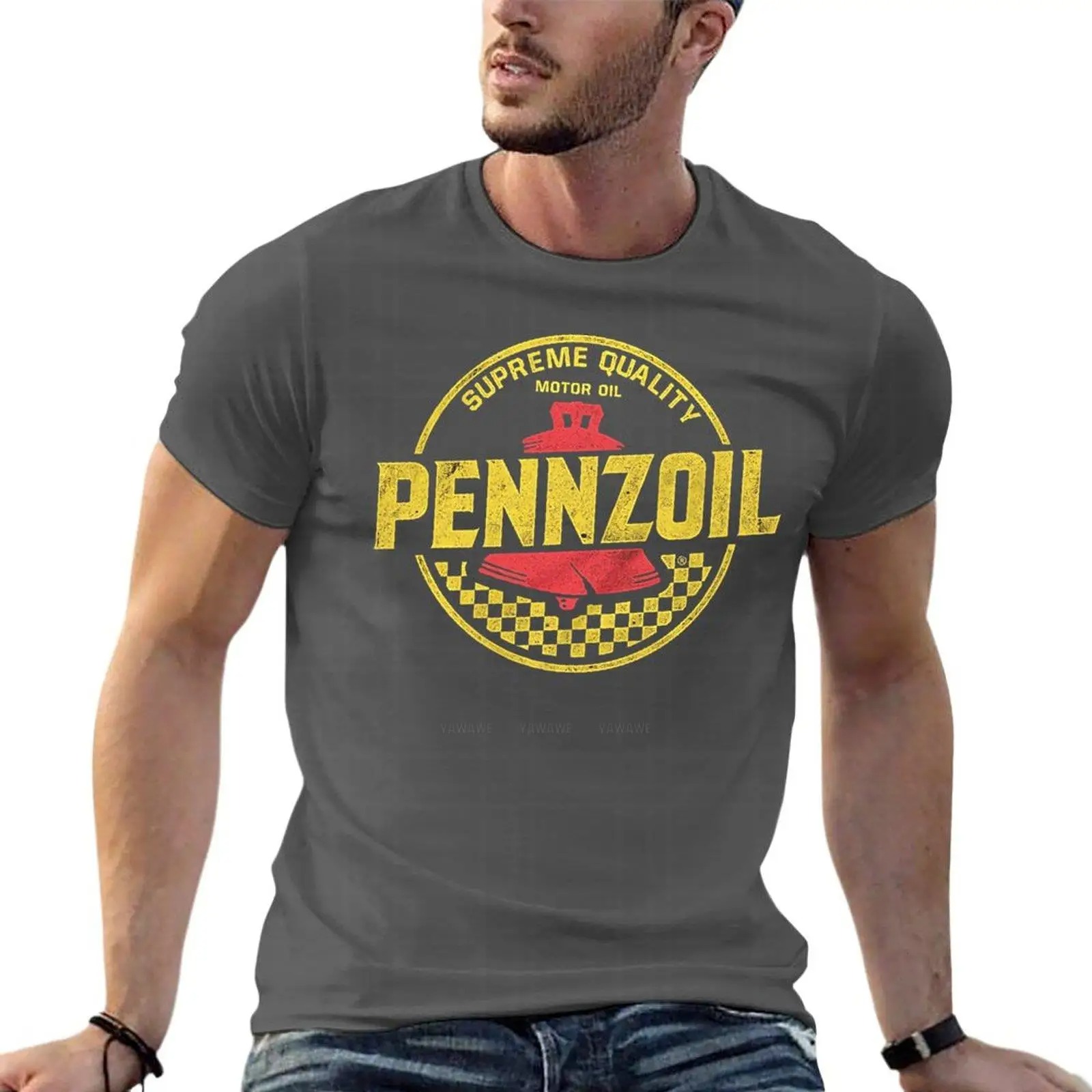Distressed Pennzoil Logo minya - Streetwear Brand Tees ulasan dan harga