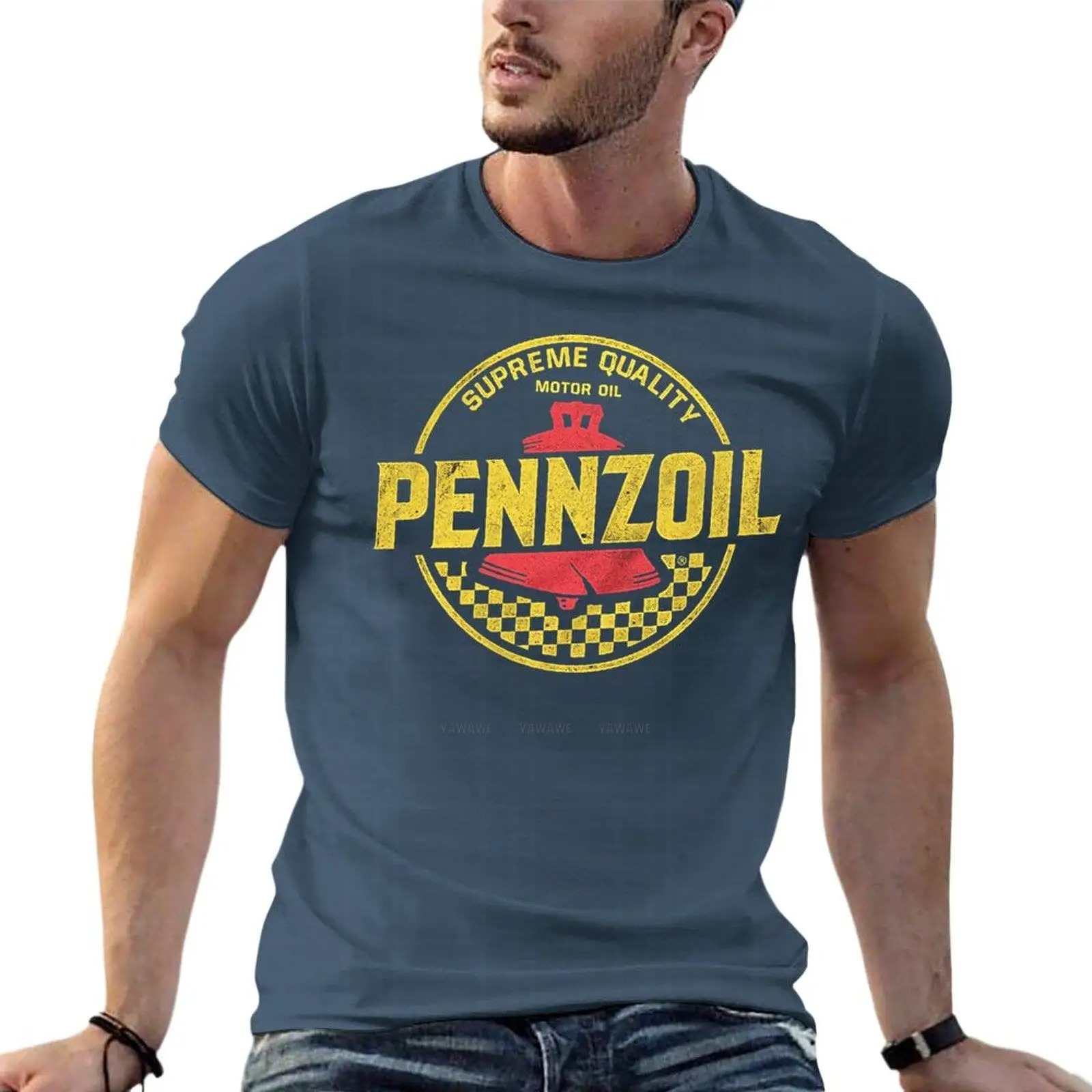 Distressed Pennzoil Logo minya - Streetwear Brand Tees ulasan dan harga